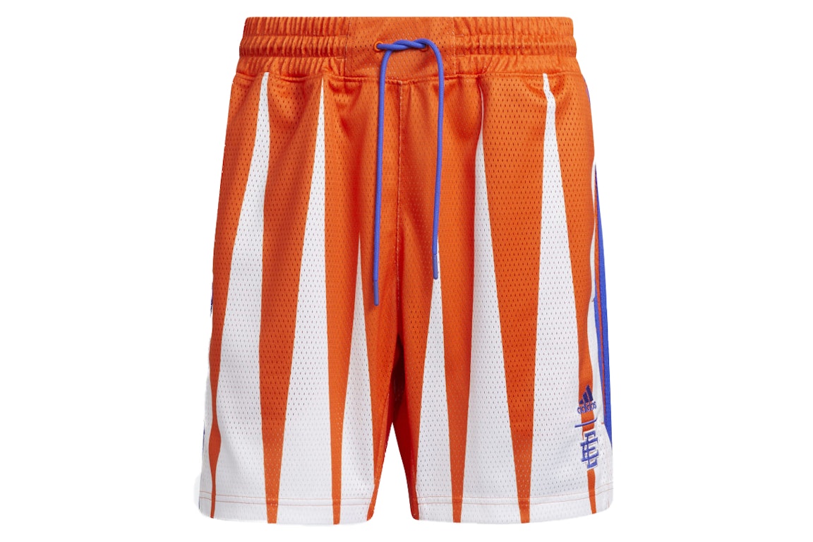 Pre-owned Adidas Originals Adidas X Eric Emanuel Hoops Summer Essentials Shorts Team Orange