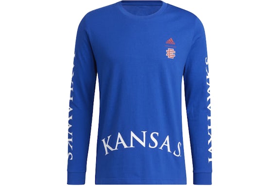 adidas x Eric Emanuel Kansas Midnight Madness Graphic L/S Tee Royal Blue