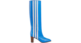 adidas x Gucci 73mm Knee-High Boots Bright Blue Leather