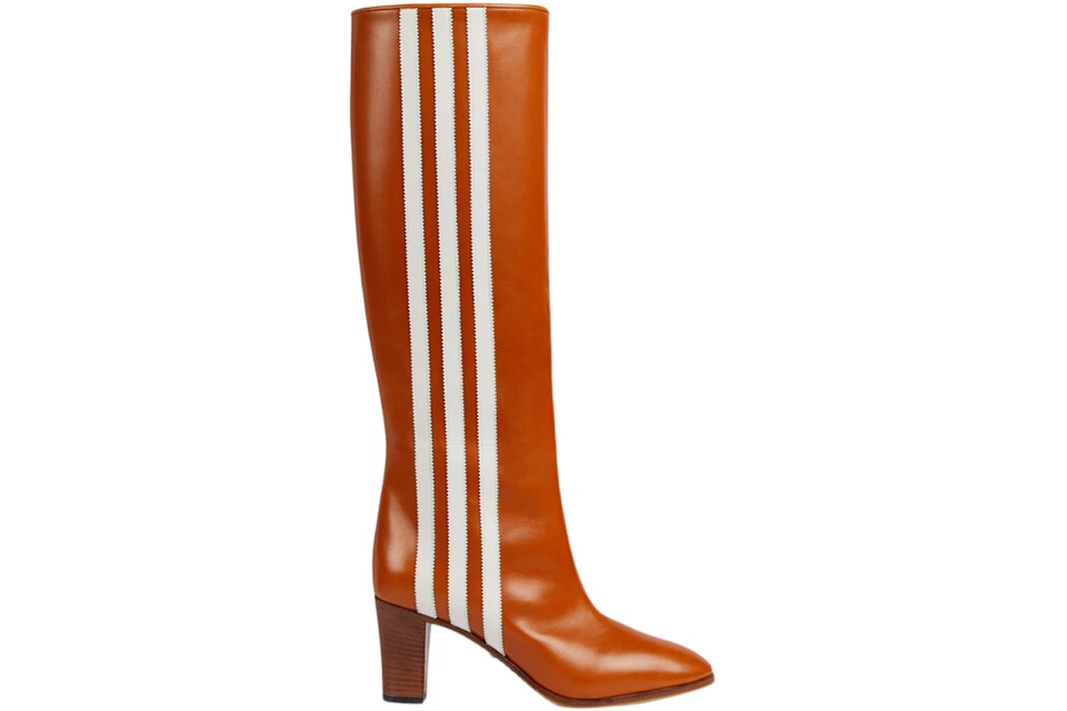 kaas Reden Sociale wetenschappen adidas x Gucci 73mm Knee-High Boots Cognac Leather - 715584 AFE70 2341 - CA