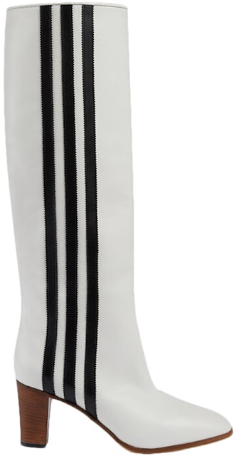 adidas x Gucci 73mm Knee-High Boots White Leather - 715584 BKOU0