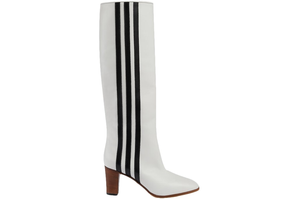 adidas x Gucci 73mm Knee-High Boots White Leather - 715584 BKOU0