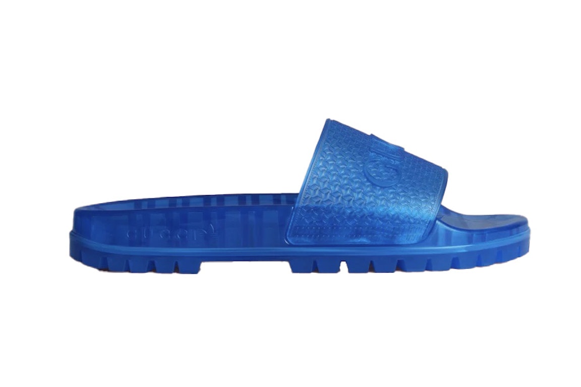 Pre-owned Adidas Originals Adidas X Gucci Adilette Slide Blue
