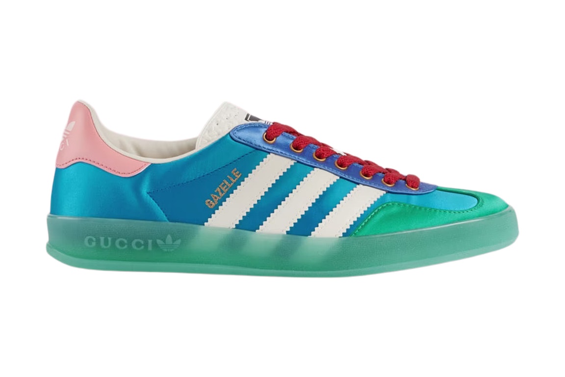 Pre-owned Gucci Adidas X  Gazelle Multicolor (women's) In Blue/green/pink