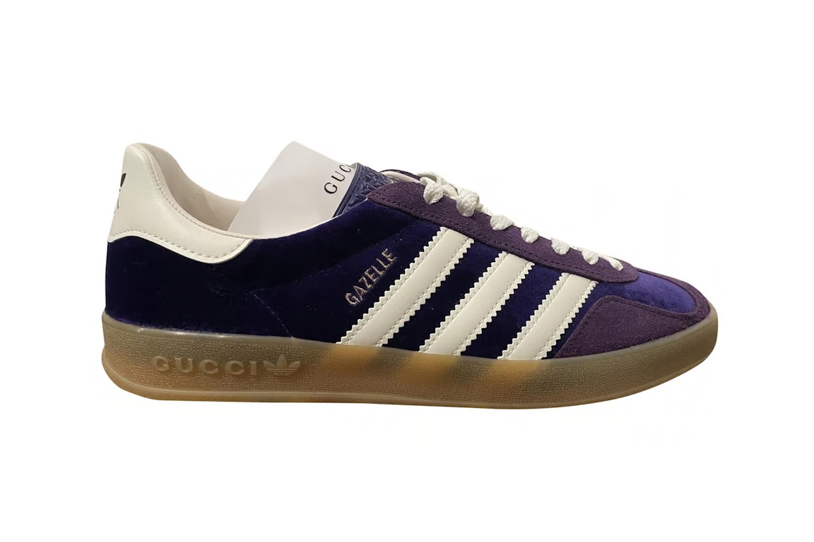 Pre-owned Adidas Originals Adidas X Gucci Gazelle Purple Velvet (women's) In Purple Velvet/white/gum