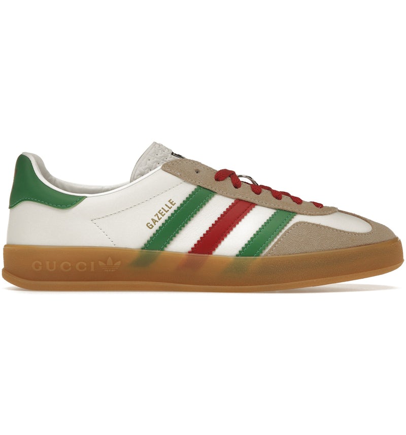 adidas x Gucci Gazelle White Green Red Men's - 726487 AAA43 9547 - US adidas x Gucci Gazelle White Green Red Men's - 726487 AAA43 9547 - US