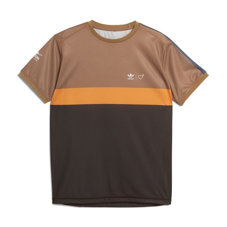 Pre-owned Adidas Originals Adidas X Human Made Graphic Tee Brown