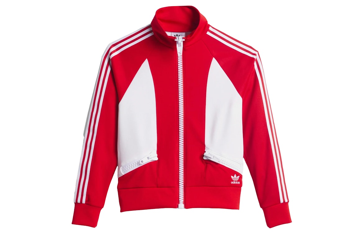 Pre-owned Adidas Originals Adidas X Jeremy Scott Big Zipper Jacket Vivid Red