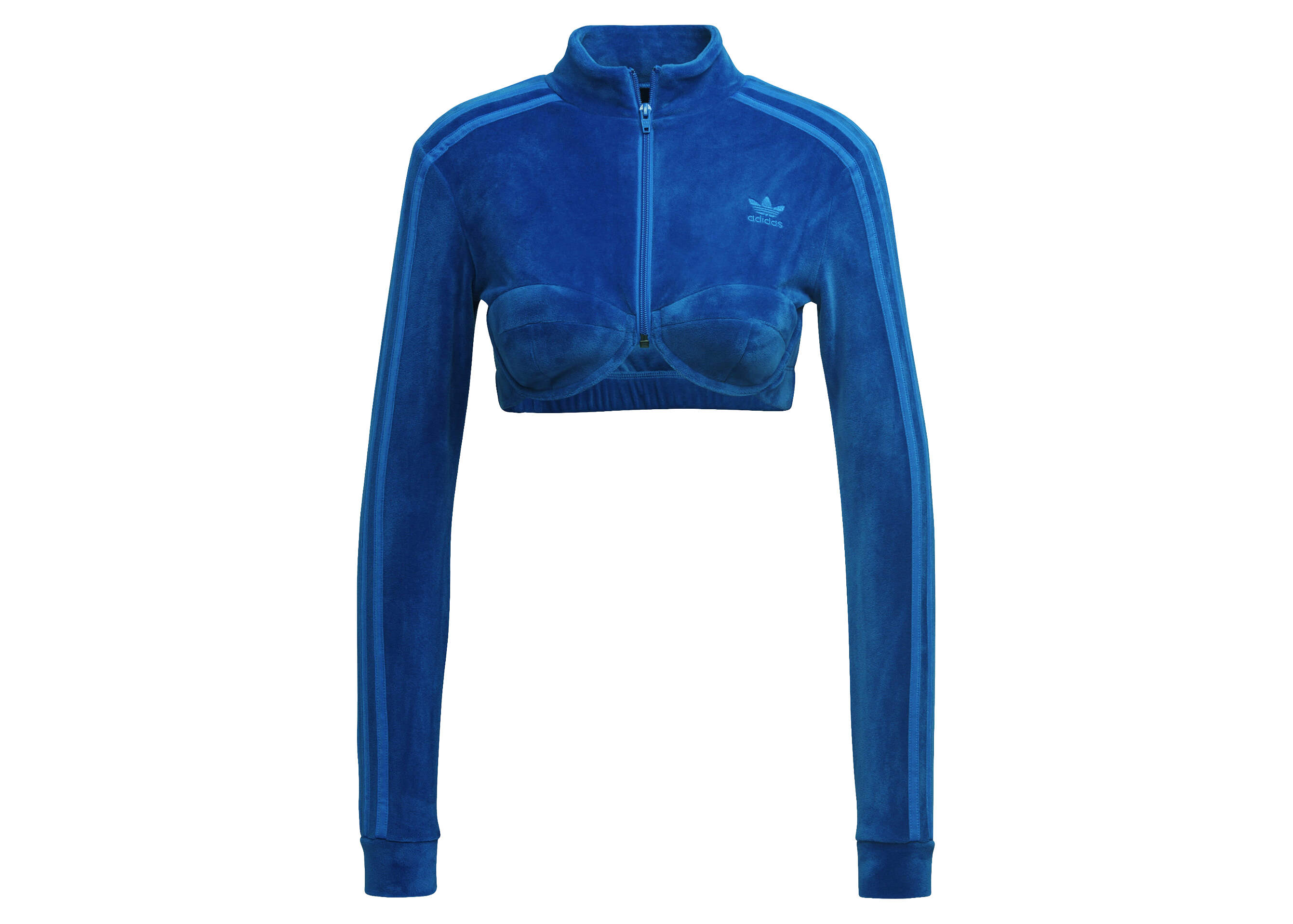 Blue adidas best sale tracksuit top