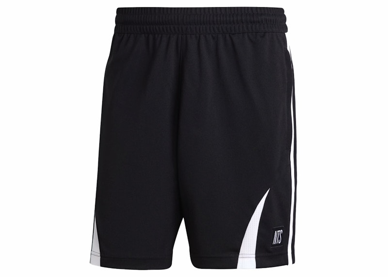 Pre-owned Adidas Originals X Nts Radio Allover Print Sst Track Shorts In Black