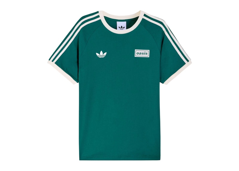adidas x Oasis Tour 3-Stripes T-shirt Collegiate Green/Cream White