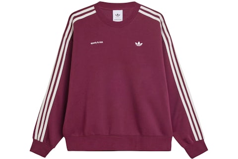 Sudadera Granate Adidas Mujer Sudadera Adidas X Sporty Rich Para