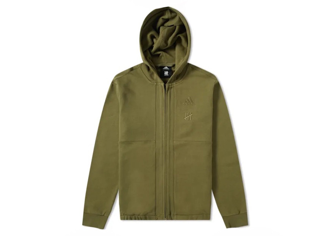 Pre-owned Adidas Originals Adidas X Undefeated Fz Hoodie Olive/olive Cargo