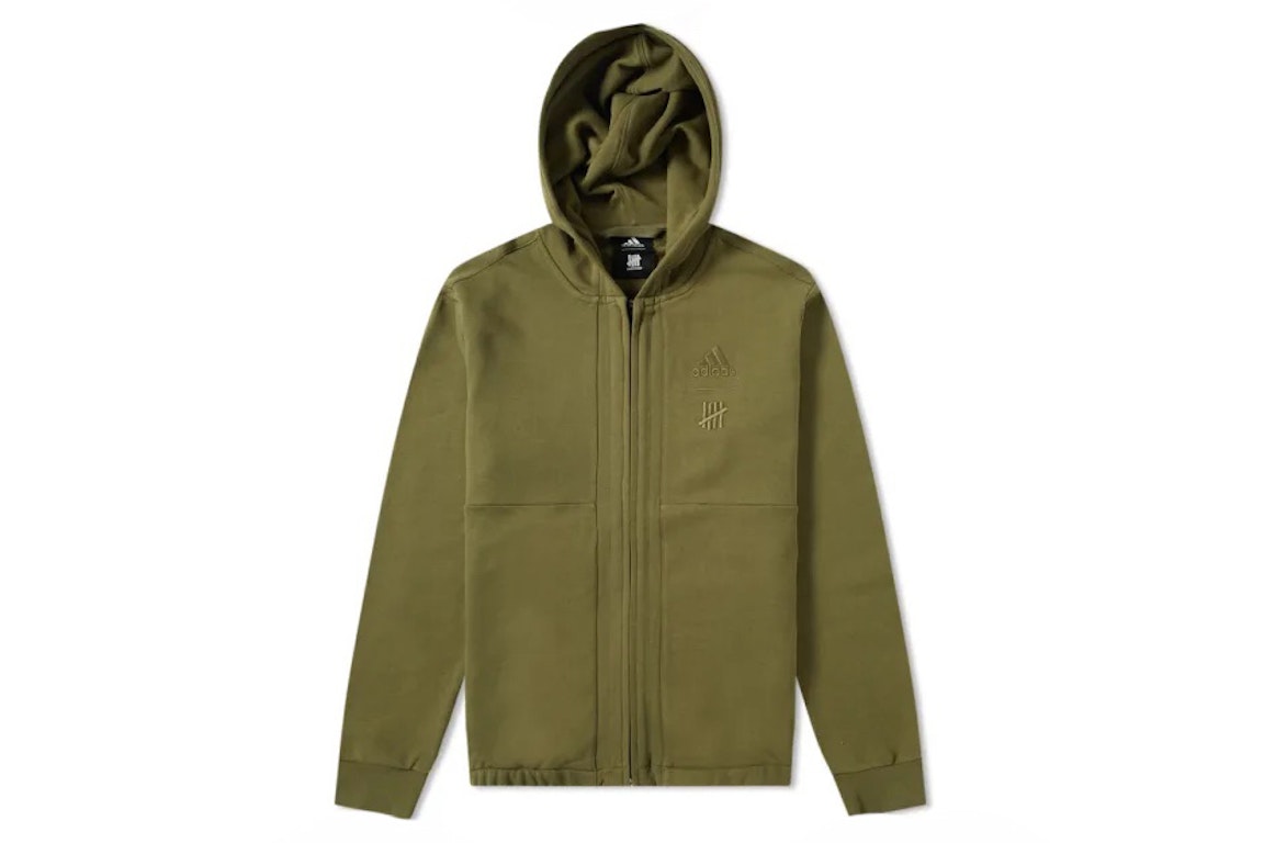 Pre-owned Adidas Originals Adidas X Undefeated Fz Hoodie Olive/olive Cargo