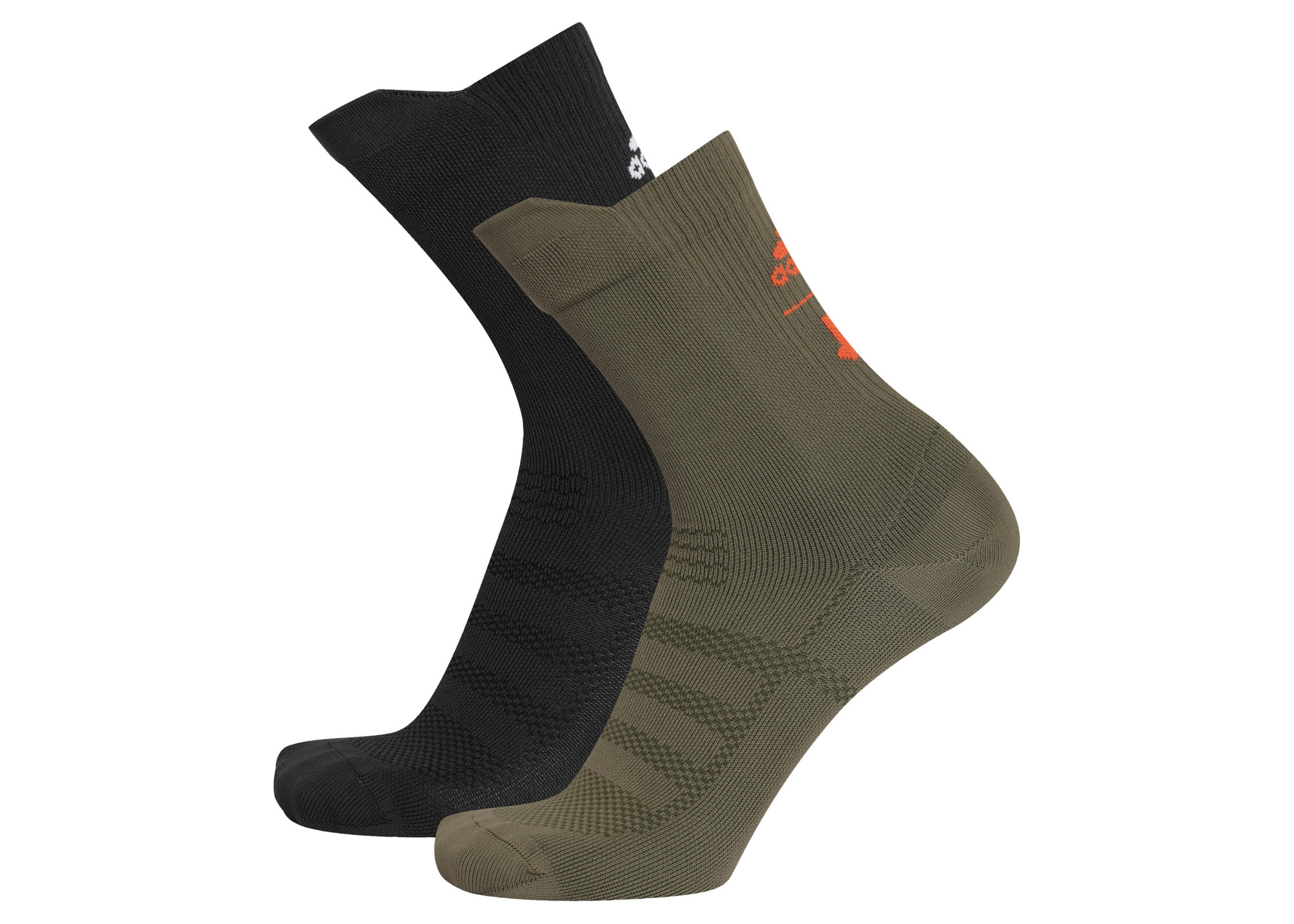 adidas x Undefeated Socks (2 Pack) Black/Olive Cargo/Orange メンズ