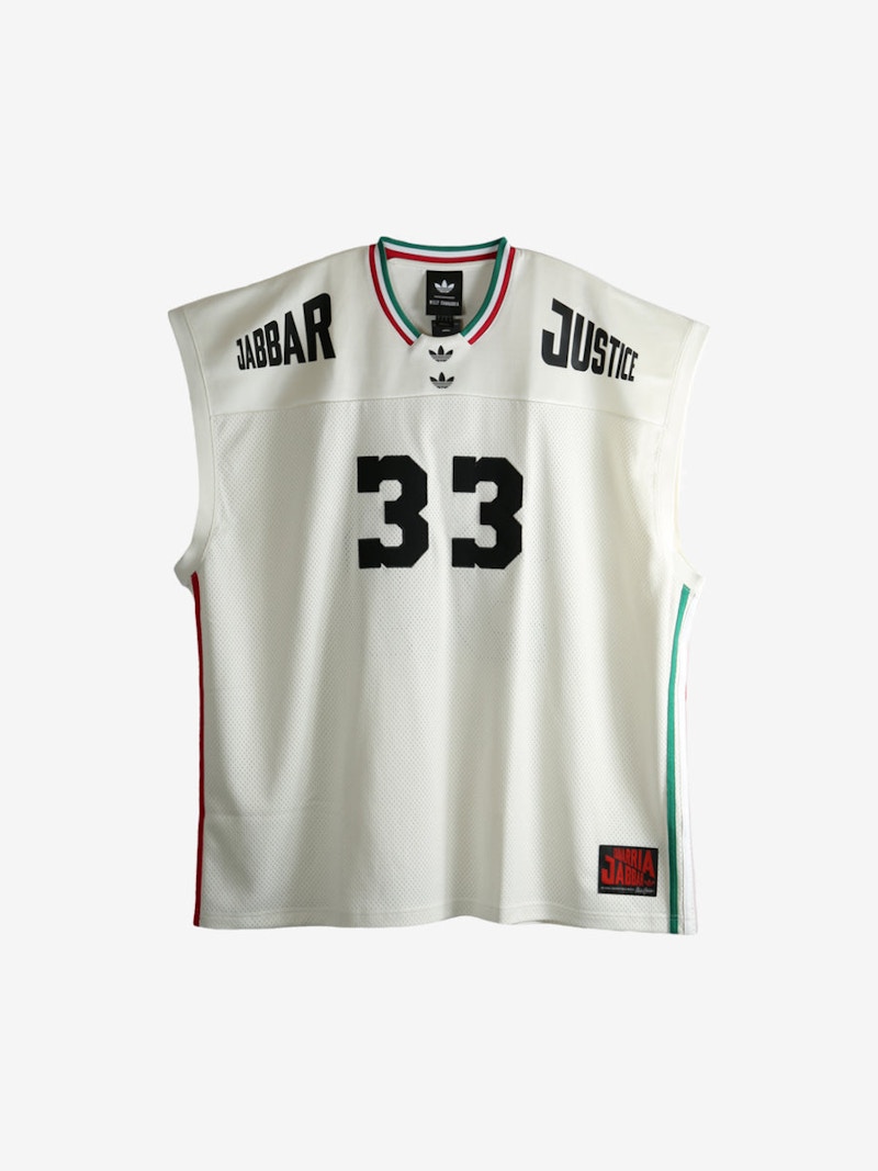 Adidas x Willy Chavarria Jabbar Basketball Jersey Top in Off White
