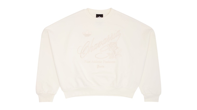 Men's Adidas x Willy Chavarria Paris Merch Crewneck Sweatshirt in Off White