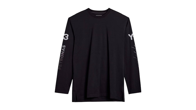 Men's Adidas x Y3 Mercedes Amg Petronas Formula 1 Team Chaos Logo Longsleeve in Black