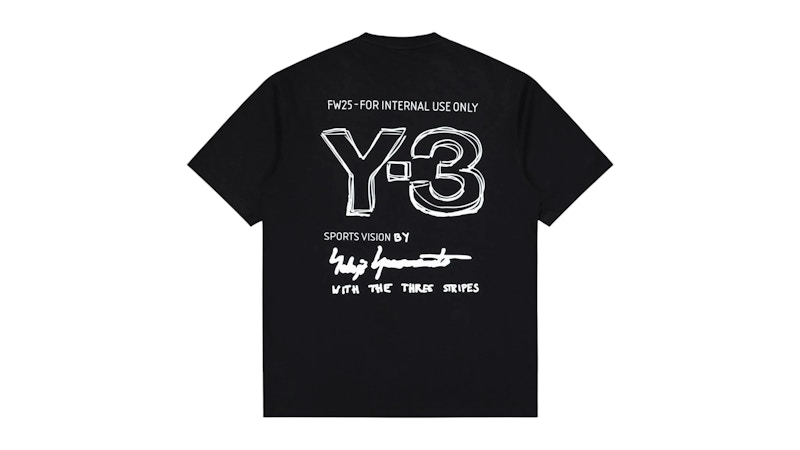 VIP【関税送料無料】希少 Adidas Y-3 Y-3 Graphic S/ST-Shirt adidas x Y3 Merch S/S T-shirt Black メンズ - FW25 - JP