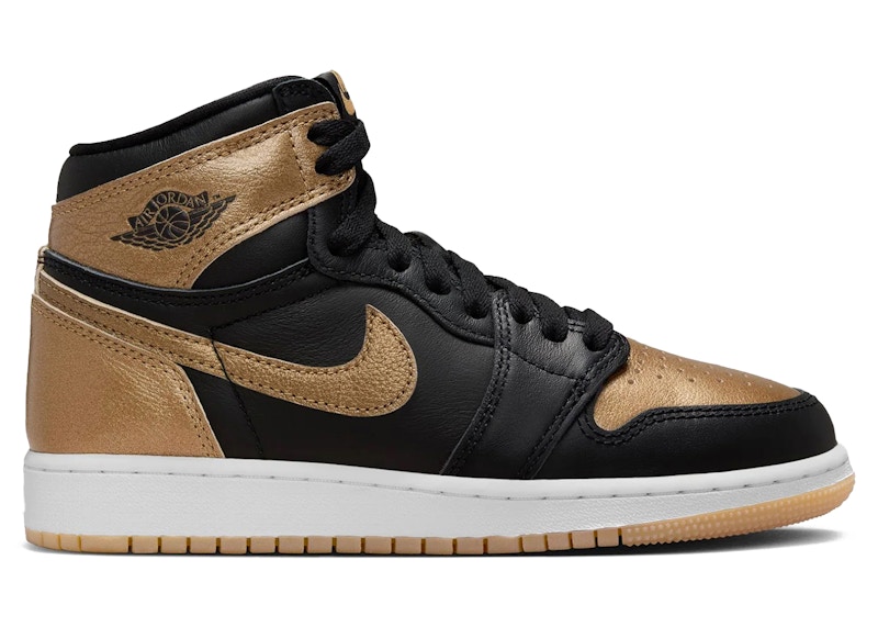 Retro jordans black and gold on sale