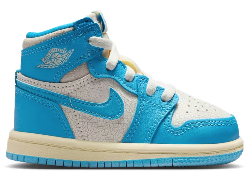 Pre-owned Jordan 1 Retro High Og Unc Reimagined Sneakers In Dark Powder Blue/sail