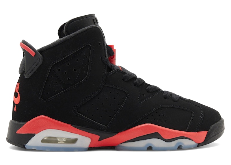 Men's Jordan 6 Retro Reverse Sneakers in Black/Infrared