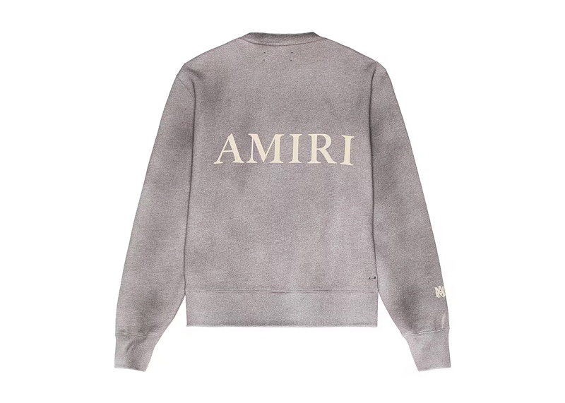AMIRI Amiri Aged Puff Logo Crewneck Grey Men's - SS24 - US