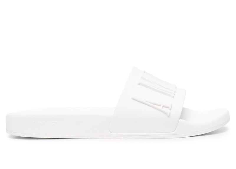 AMIRI Pool Slide Debossed White White Men's - MFF001100 - US