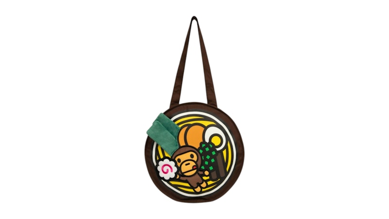 バッグ BAPE BABY MILO GRAPHIC BAG BAPE Baby Milo Ramen Graphic Shoulder Bag Brown - SS26 - US