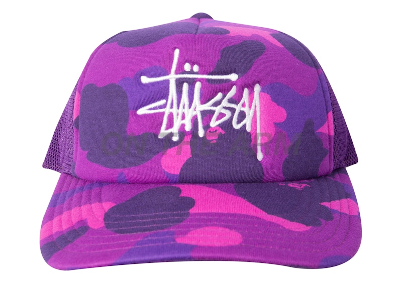 BAPE x Stussy Trucker Cap Purple - SS22 - US