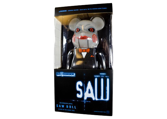 Bearbrick x SAW Doll Glow In The Dark Version 400% Black - US