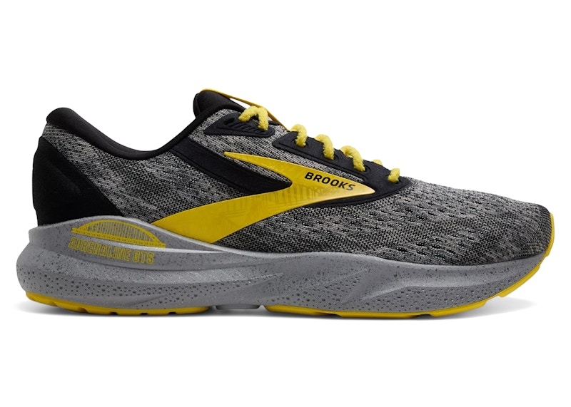Pre-owned Brooks Men's Adrenaline Gts 24 Pittsburgh Marathon Sneakers In Grey/yellow In Multi