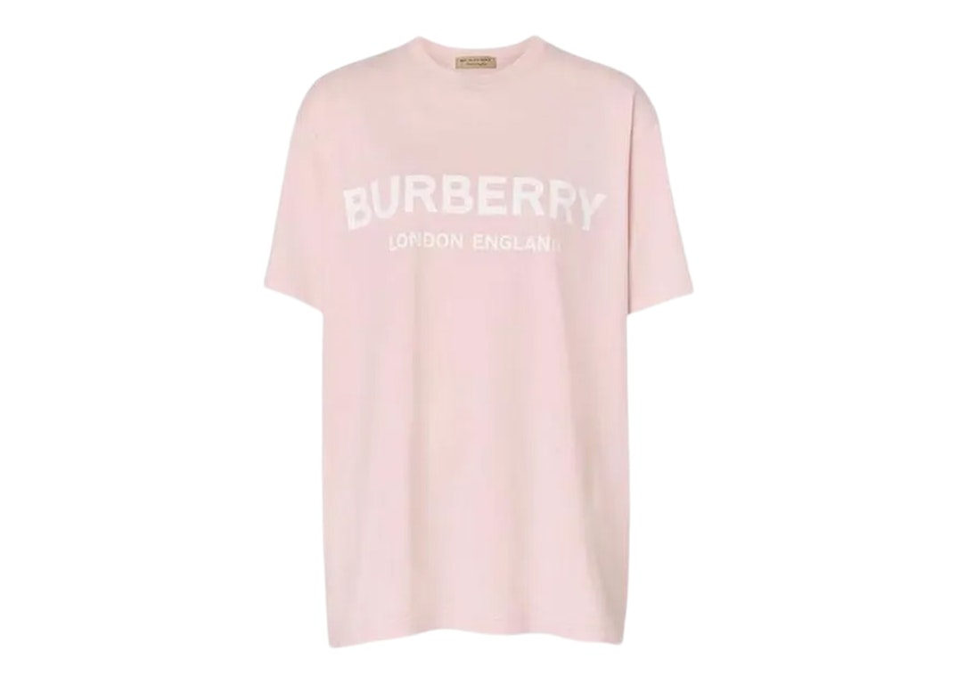 Pre-owned Burberry Women's Logo Print T-shirt Pink/white