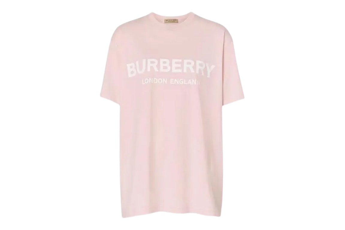 Pre-owned Burberry Women's Logo Print T-shirt Pink/white