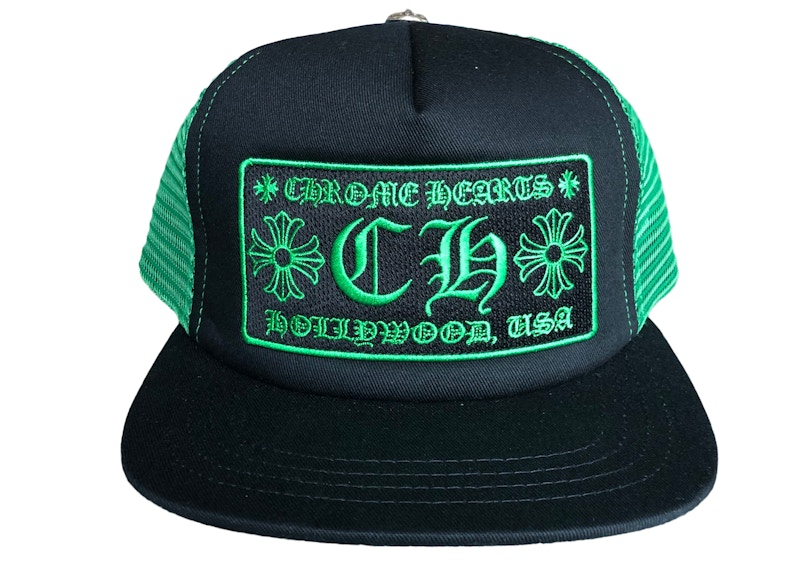 Chrome Hearts CH Hollywood Trucker Hat Black/Green