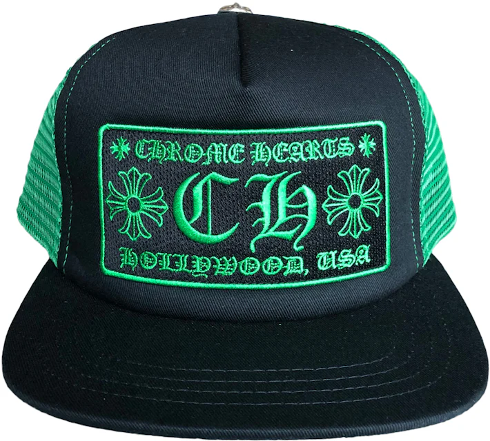 Chrome Hearts CH Hollywood Trucker Hat Black/Green - CN