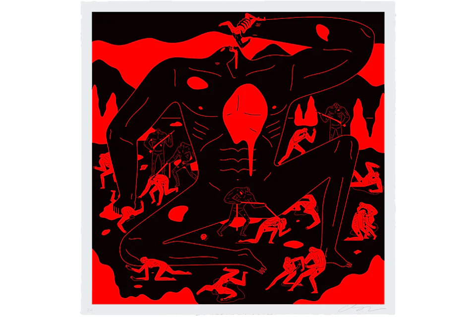 Cleon Peterson Punishment (Red) Print (Signed, Edition of 125)