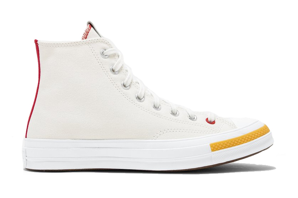 Pre-owned Converse Chuck Taylor All-star 70 Hi Clot White Red Gum In White/red/gum