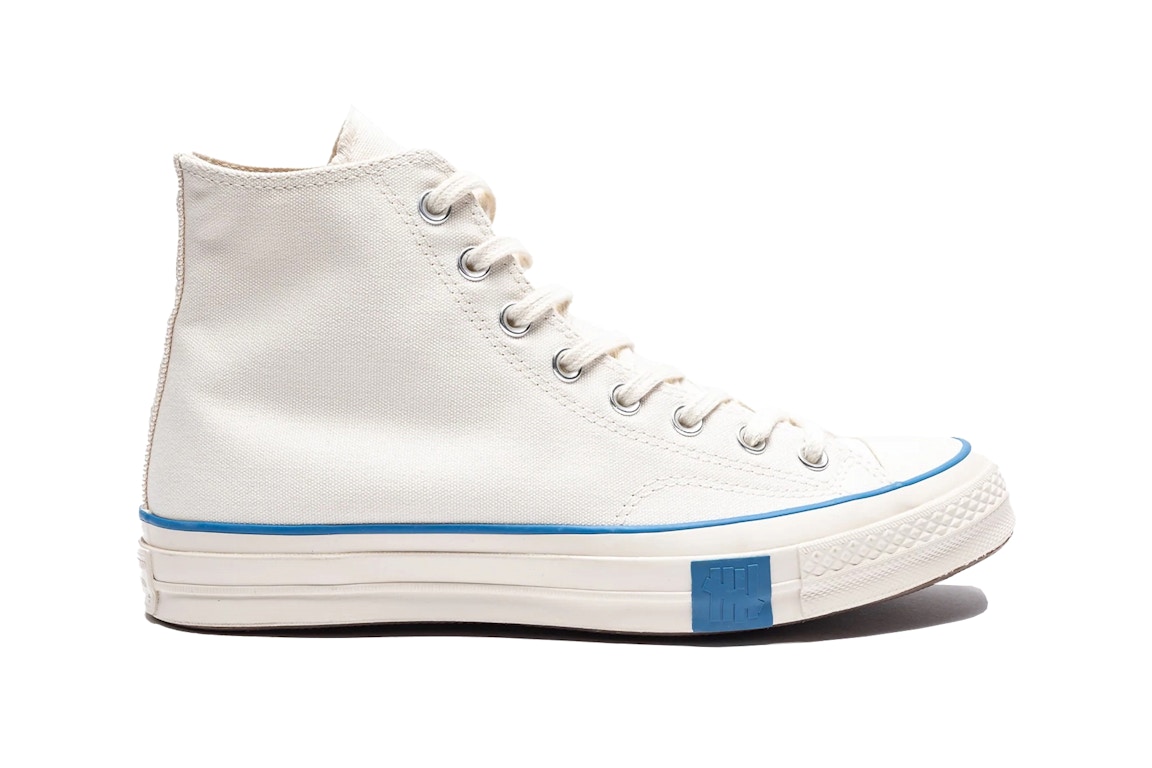 Pre-owned Converse Chuck Taylor All-star 70 Hi Undefeated Fundamentals Parchment Blue In Parchment/parchment-blue