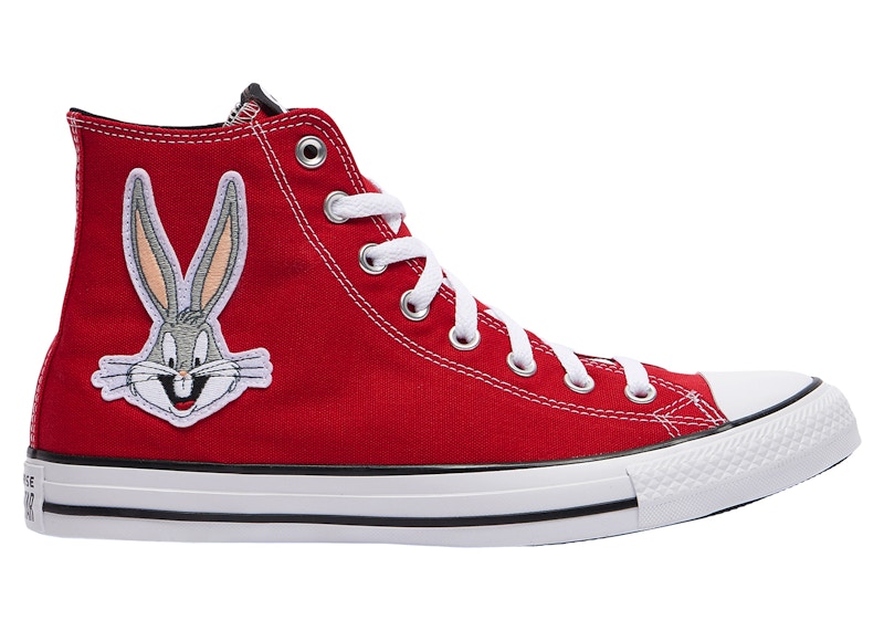 CONVERSE Pre-owned Men's Chuck Taylor All Star Hi Bugs Bunny 80th Anniversary Sneakers In Red/white/black In Multi