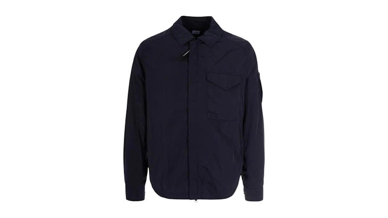 C.P. Company Chrome-R Zipped Lens 888 Total Eclipse Overshirt Total Eclipse
