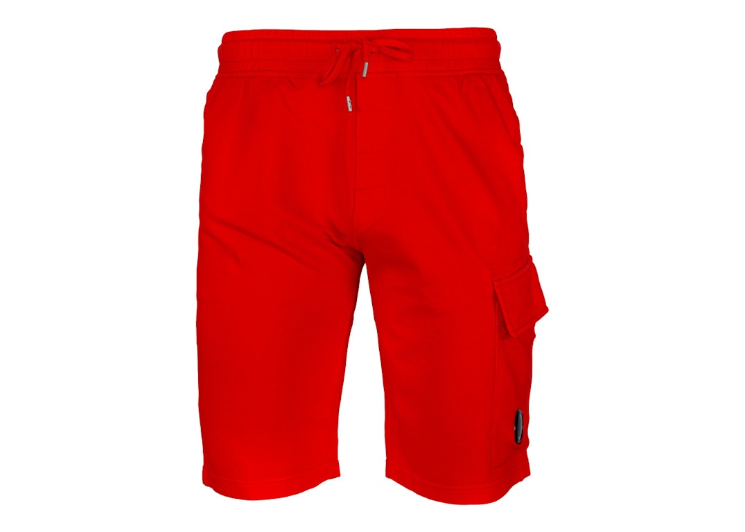 Pre-owned C.p. Company Light Fleece Cargo Shorts Red