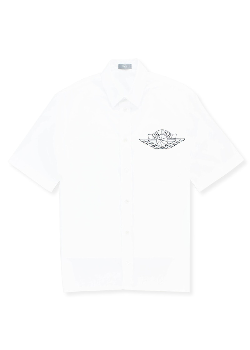 Dior x Jordan Short Sleeve Button Up Shirt White Men s SS20 US