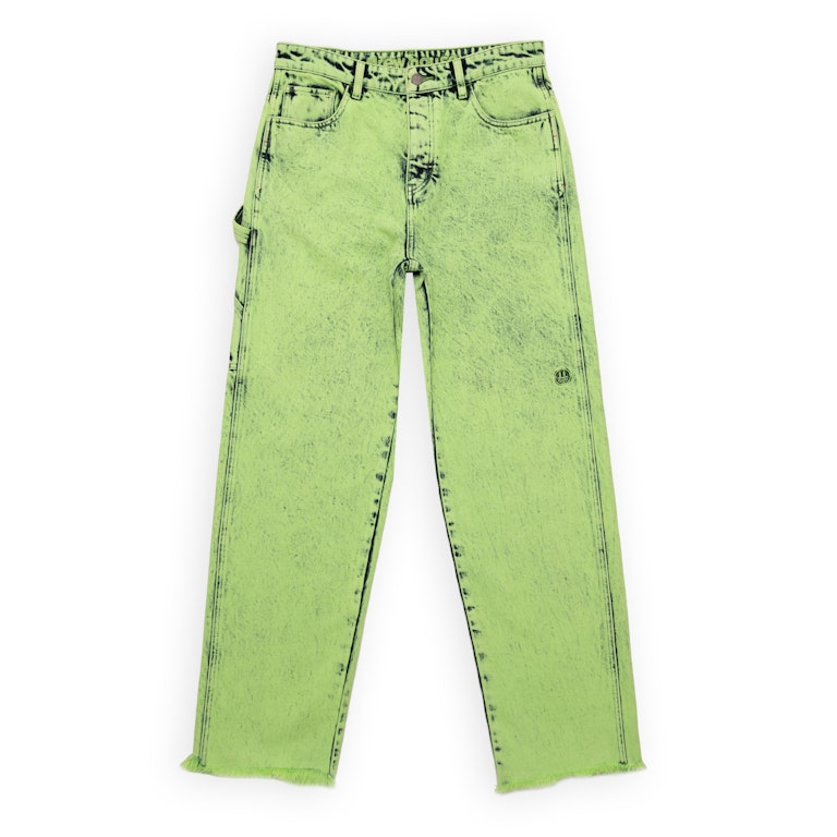 Pre-owned Drew House Carpenter Jean Painted Lime
