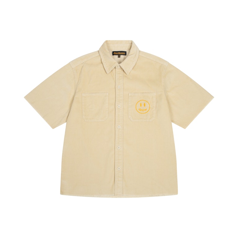 Pre-owned Drew House Corduroy Ss Shirt Biscotti