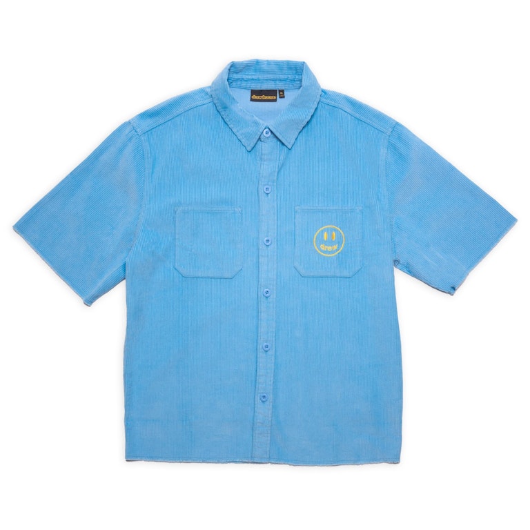 Pre-owned Drew House Corduroy Ss Shirt Pacific Blue