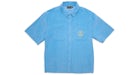 drew house corduroy ss shirt pacific blue