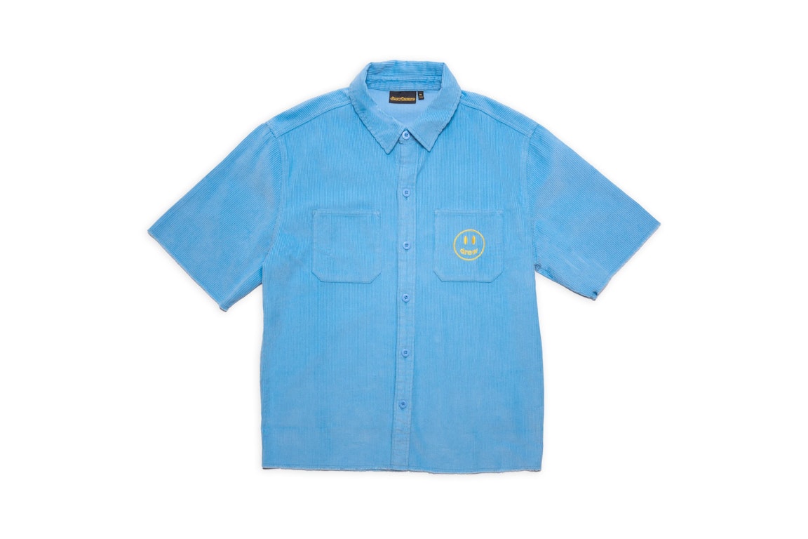 Pre-owned Drew House Corduroy Ss Shirt Pacific Blue