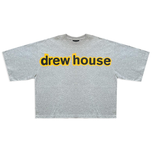 drew house drew house boxy t-shirt heather grey Men's - US