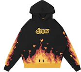 drew house fire hoodie black